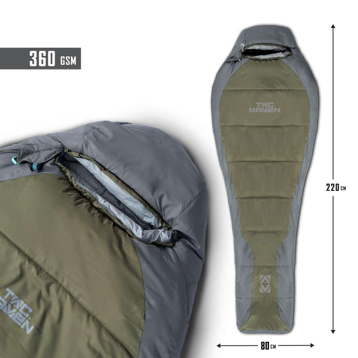 Tac-Maven Sleeping Bag Μονό 3 Εποχών D19003-06E RAL7013 